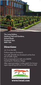 TWASI Hanbury Hall DL Poster Leaflet Directions