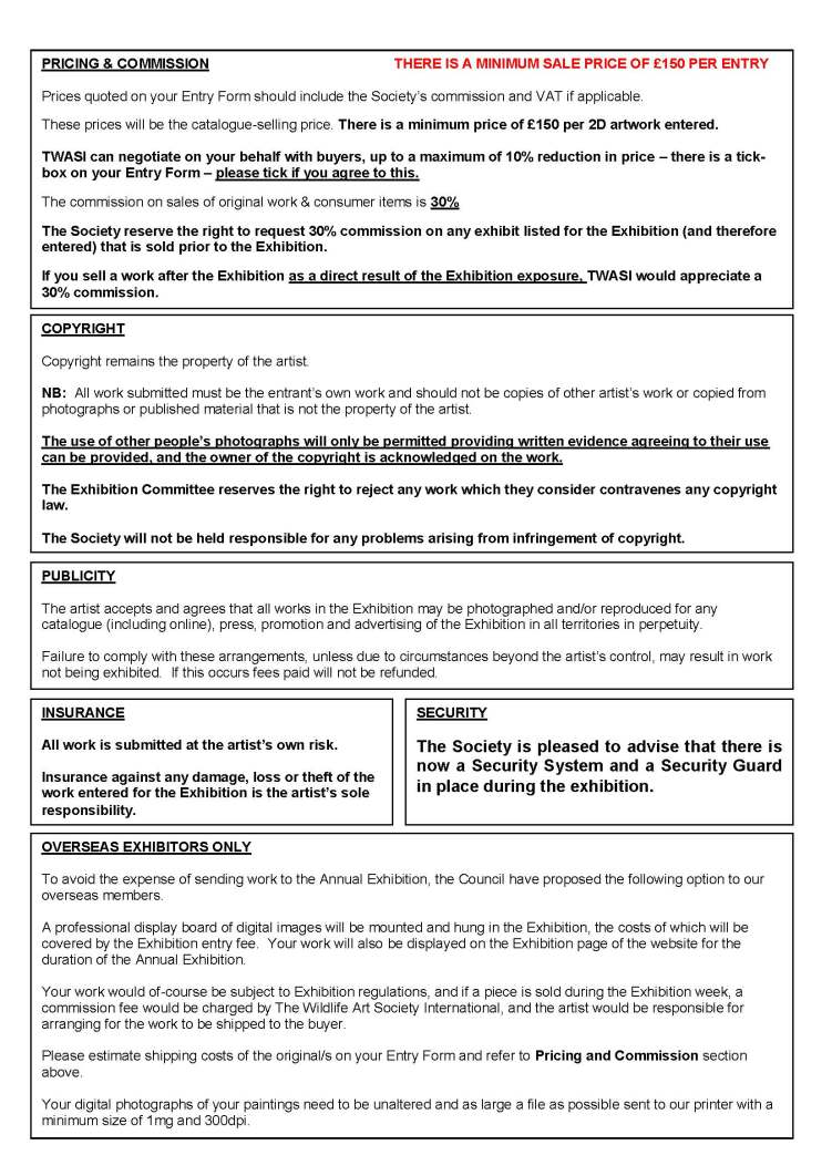 3. Exhibition Regulations 2020 Page 2