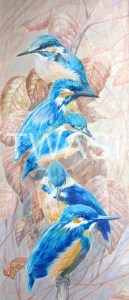 'Family Outing' by Jackie Cox Coloured pencil Mounted 41.5 x 26.5cm £155