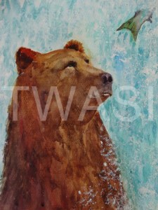 'Missed!' by Jan Watts Unframed watercolour 30 x 25 £350