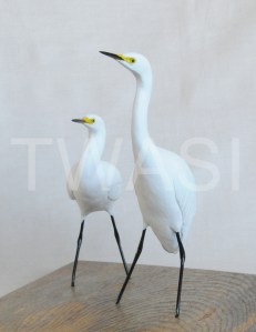 'Little Egrets' by Pam Knight Mixed media sculpture 20 x 21 x17 £290