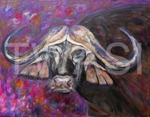 'Looking at You Looking at Me' by Ros Rouse Oil on canvas Unframed 51 x 41 £525