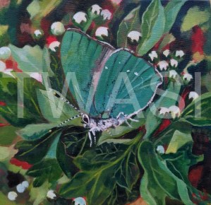'Pretty in Green' by Gemma Waters Acrylic on box canvas 20 x 20 £105