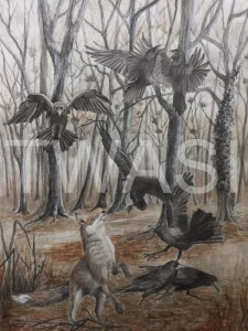 'Rook and Roll' by Victoria Parson Mixed Media Framed 59 x 78 £495