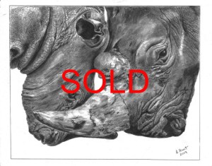 'Keep him Safe' by Ann Hunt Unframed 38 x 30 Graphite £320