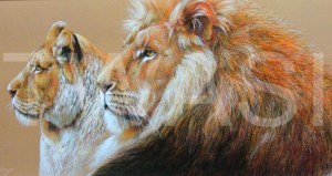 'Contentment' by Geoff Jennings Pastel Pencil Framed 57 x 107 £750