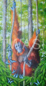 'Mesmerized' by Geoff Jennings Gesso and Acrylic Unframed 122 x 61 x 5.5 £1,200