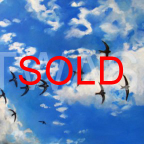 'Blue Sky Surfers' by Gemma Waters SOLD