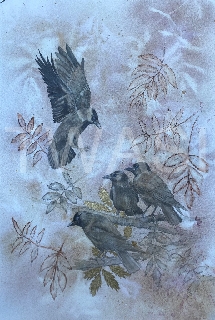 'What a Clatter' by Victoria Parsons Mixed Media 60cm x 70cm £395