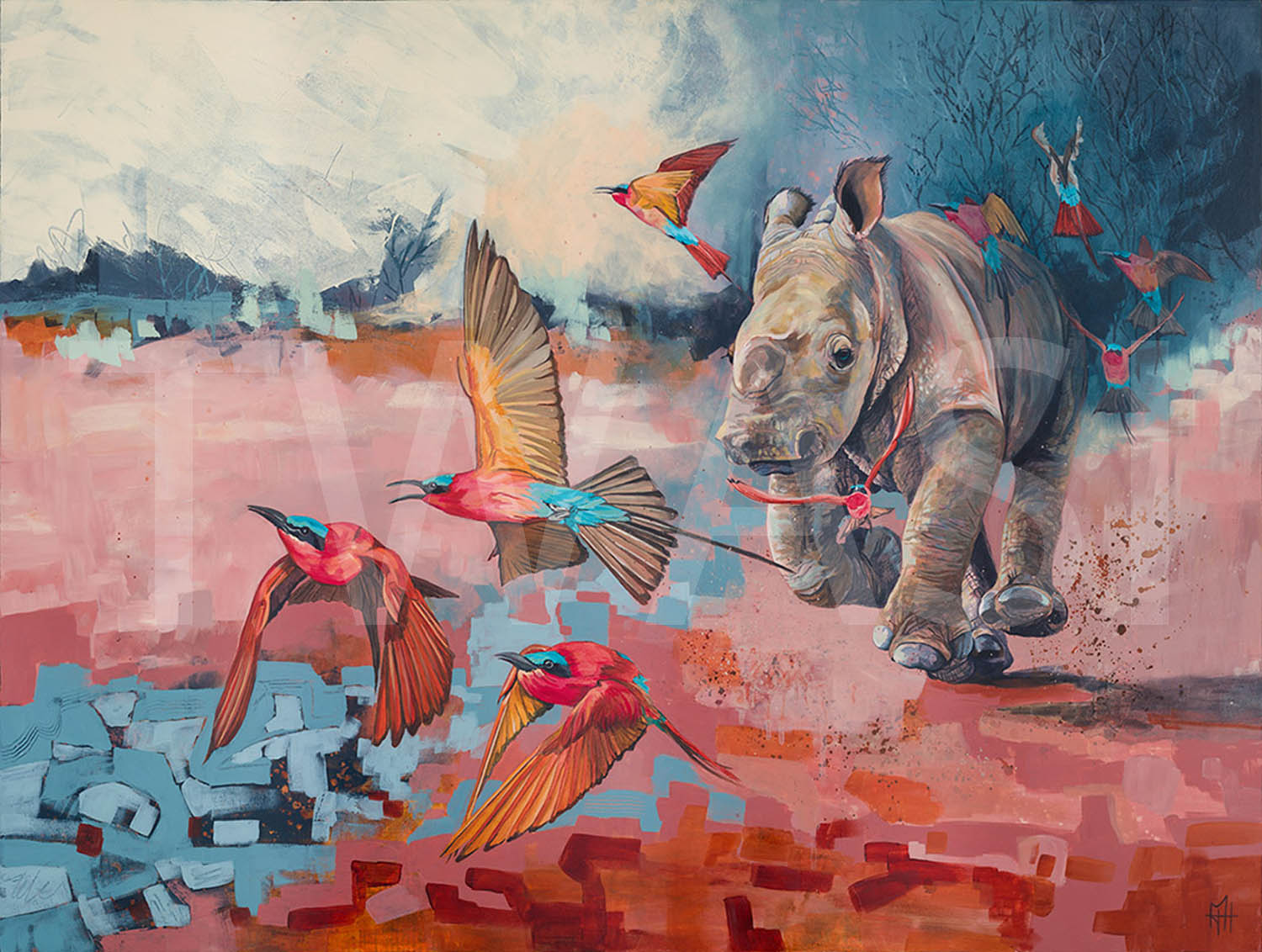 'Rhinos Delight' by Martli HeynsRhino's Delight by Martli Heyns - studio@martliheyns.com, https://martliheyns.com/, https://www.instagram.com/martliheyns.art/
